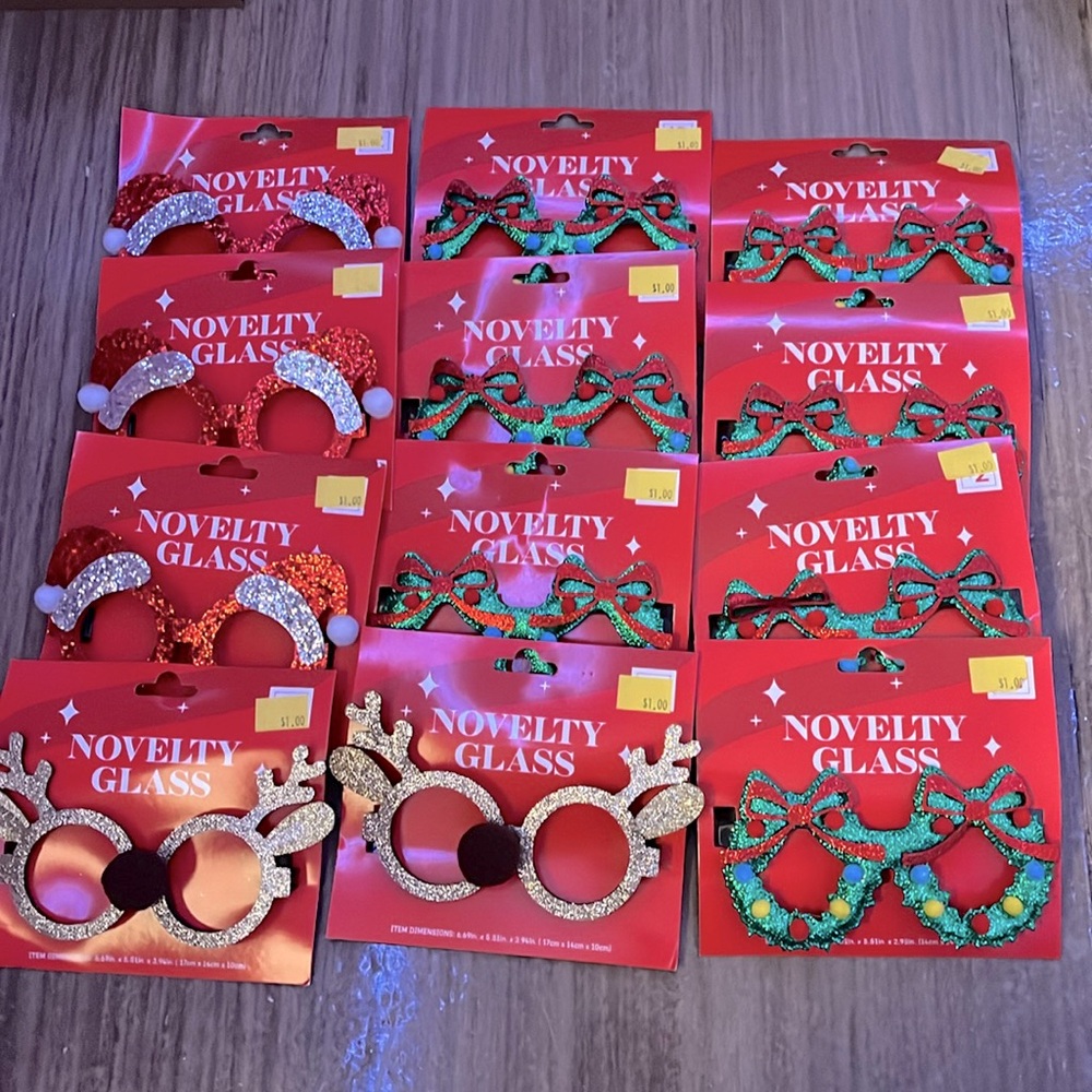 Lot of 12 Holiday Glasses